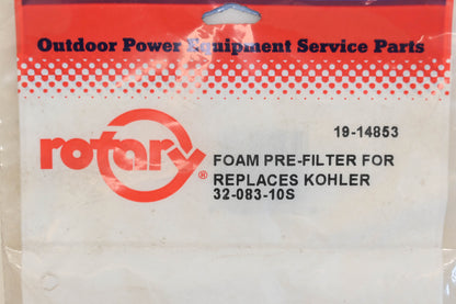 Rotary 19-14853, 32-083-10S, 32 083 10-S Foam Pre-Filter NOS