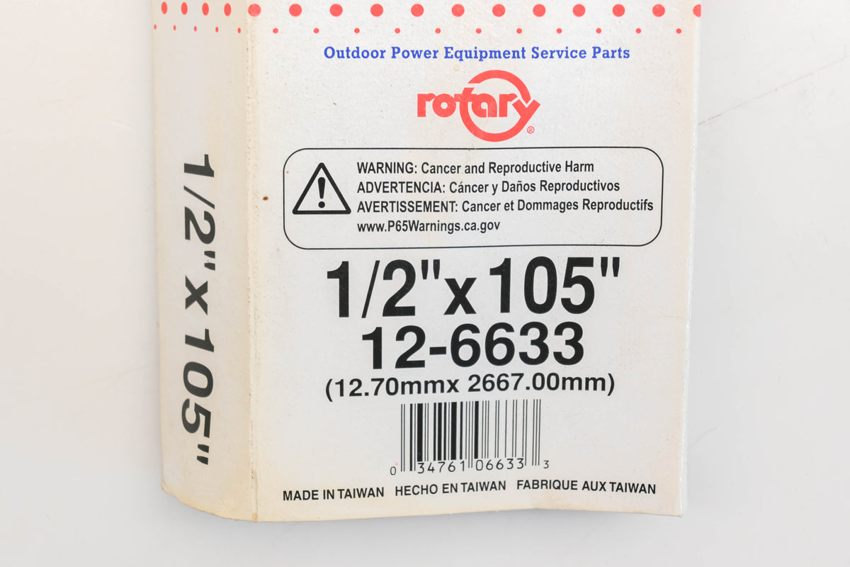 Rotary 12-6633, 4L-1050 1/2" x 105" V-Belt NOS