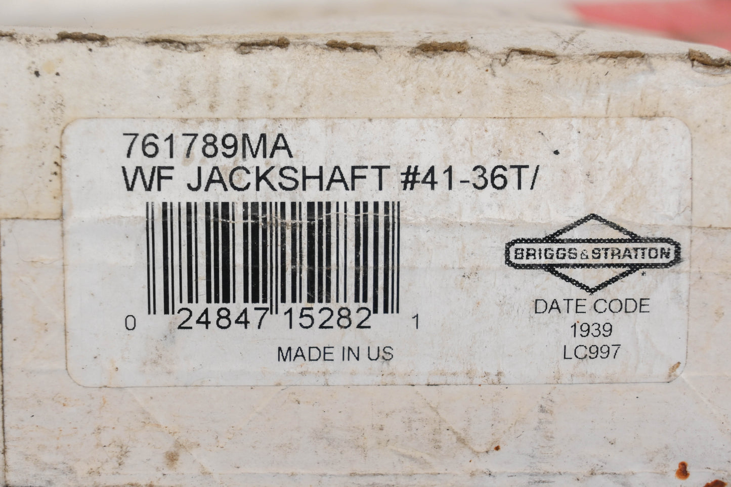 New OEM Briggs & Stratton 761789MA Jackshaft NOS