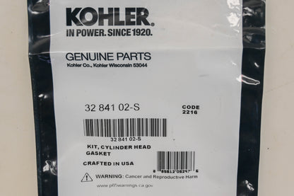 Kohler 32 841 02-S Cylinder Head Gasket Kit NOS