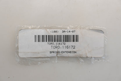 Toro 116172 14-3/4" OAL Extension Spring NOS