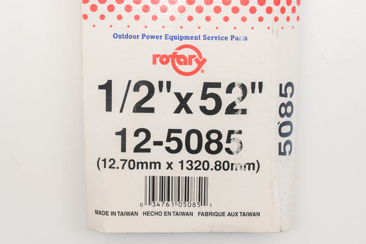 Rotary 12-5085, 4L-520, 954-0229 1/2" x 52" V-Belt NOS