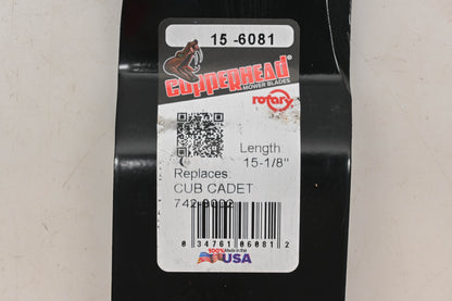 Rotary 15-6081, 742-3002, 759-3812 15-1/8" x 2-1/2" Mower Blades Qty 3 NOS