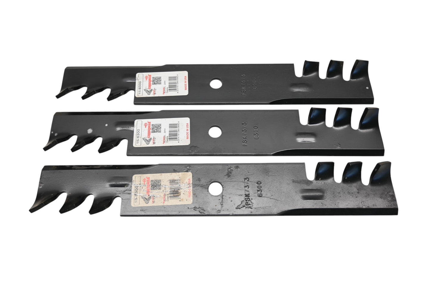 Rotary 15-6300, AM104489, 107-3195-03 16-1/2" x 2-1/2" x 5/8" Mower Blades Qty 3 NOS