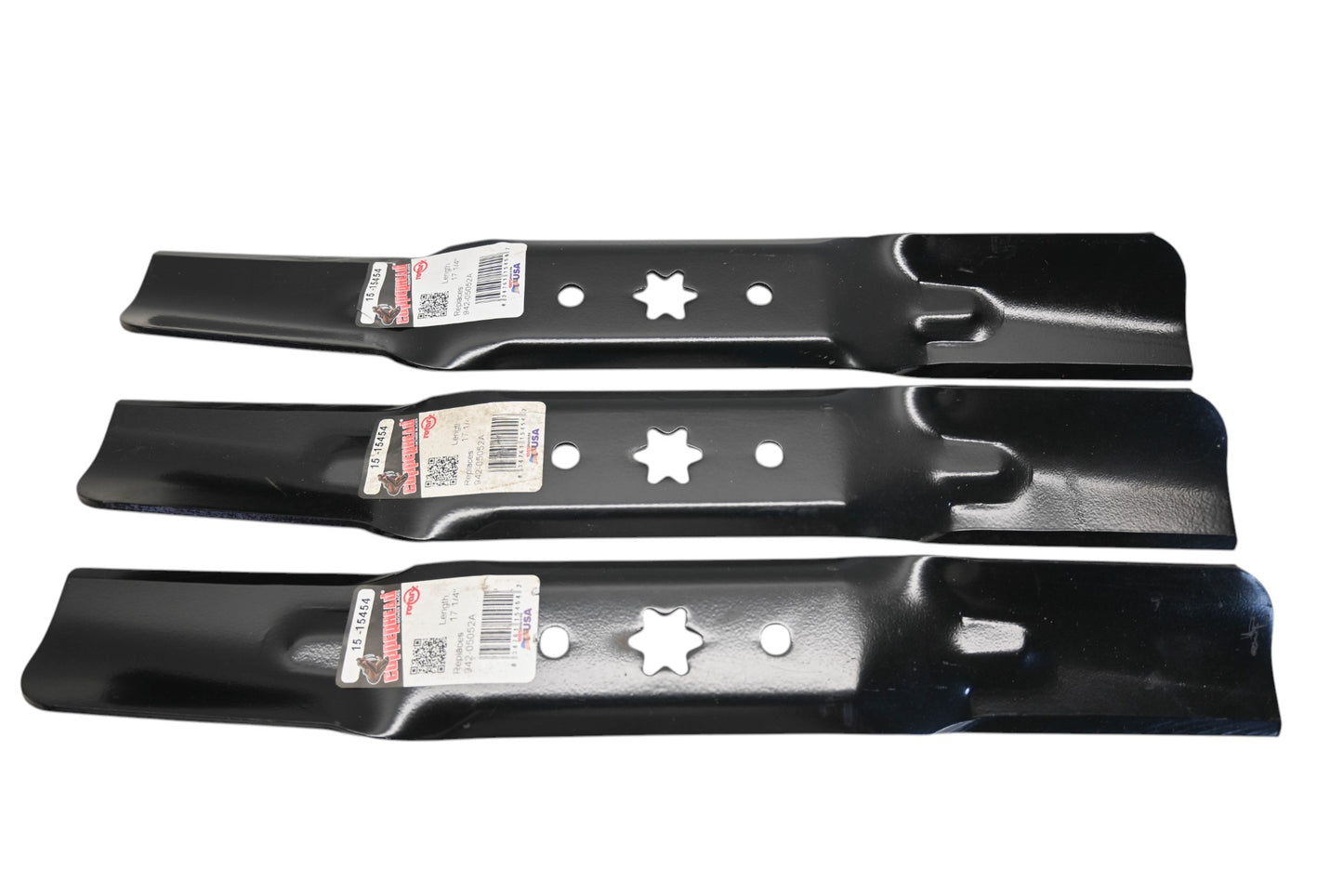 Rotary 15-15454, 942-05052A, 742-05052A 17-1/4" x 2-1/2" Mower Blades Qty 3 NOS