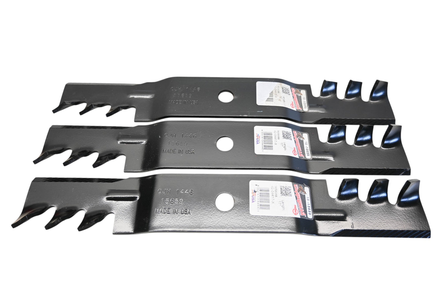 Rotary 15-15659, 942-04417-X, 02005017PX 17" x 2-1/2" x 3/4" Mower Blades Qty 3 NOS
