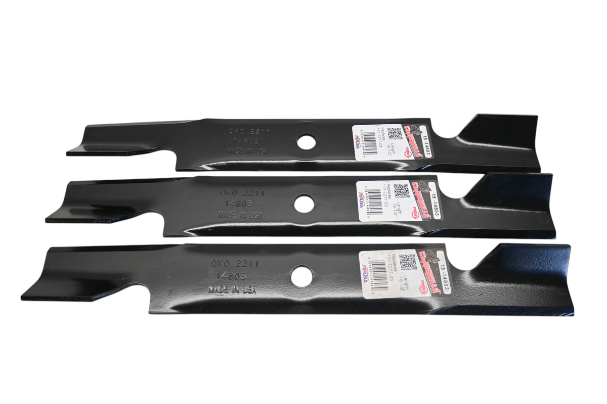 Rotary 15-14803, 117-7277-03 16-1/2" x 2-1/4" x 5/8" Mower Blades Qty 3 NOS