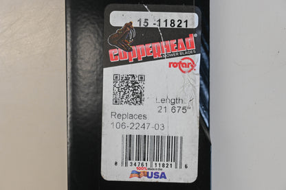 Rotary 15-11821, 106-2247-03, 110-1857-03 21.675" x 2-1/4" x 5/8" Mower Blades Qty 4 NOS