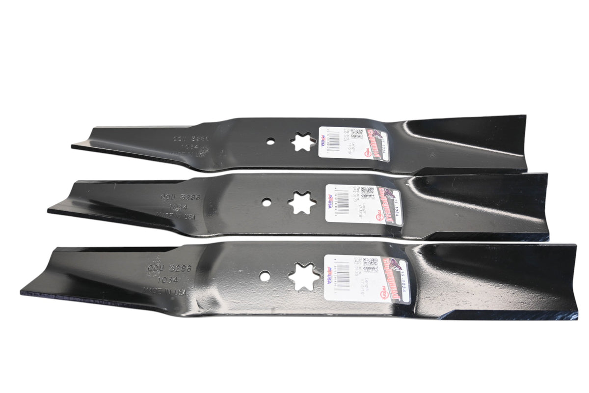 Rotary 15-1034, 942-0623, 942-0643 17-5/16" x 2-1/2" Mower Blades Qty 3 NOS