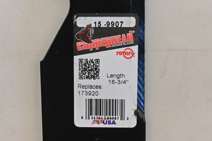 Rotary 15-9907, 173920, 532 17 39-20 16-3/4" x 2-1/2" Mower Blades Qty 3 NOS
