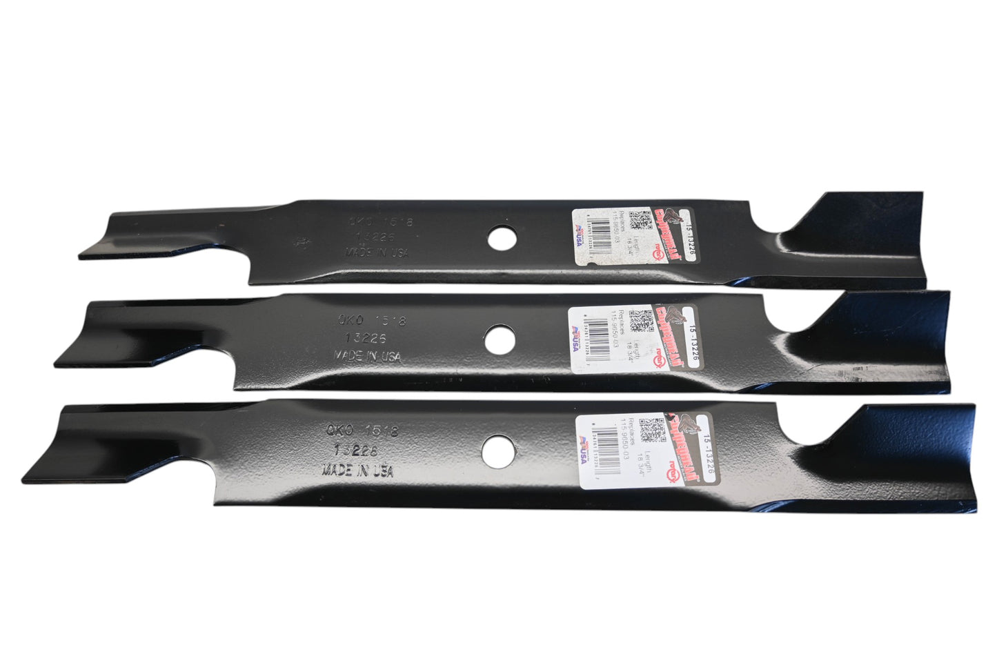 Rotary 15-13226, 115-9650-03, 115-2454-03 18-3/4" x 2-1/4" x 5/8" Mower Blades Qty 3 NOS