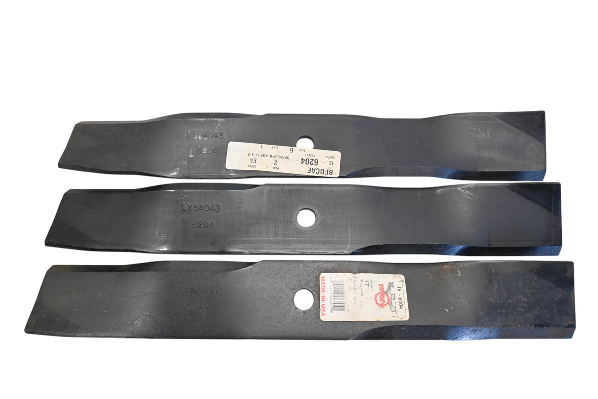 Rotary 15-6204, 52928 17" x 2-1/2" x 5/8" Mower Blades Qty 3 NOS