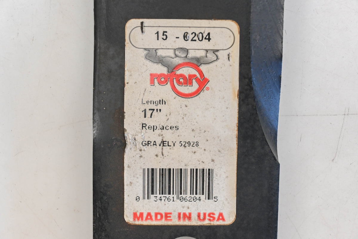 Rotary 15-6204, 52928 17" x 2-1/2" x 5/8" Mower Blades Qty 3 NOS