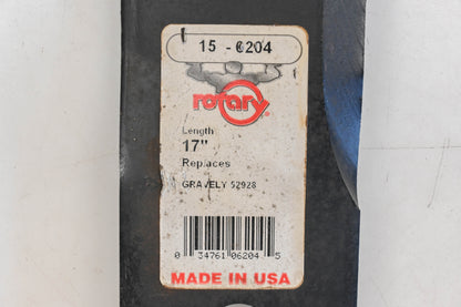 Rotary 15-6204, 52928 17" x 2-1/2" x 5/8" Mower Blades Qty 3 NOS