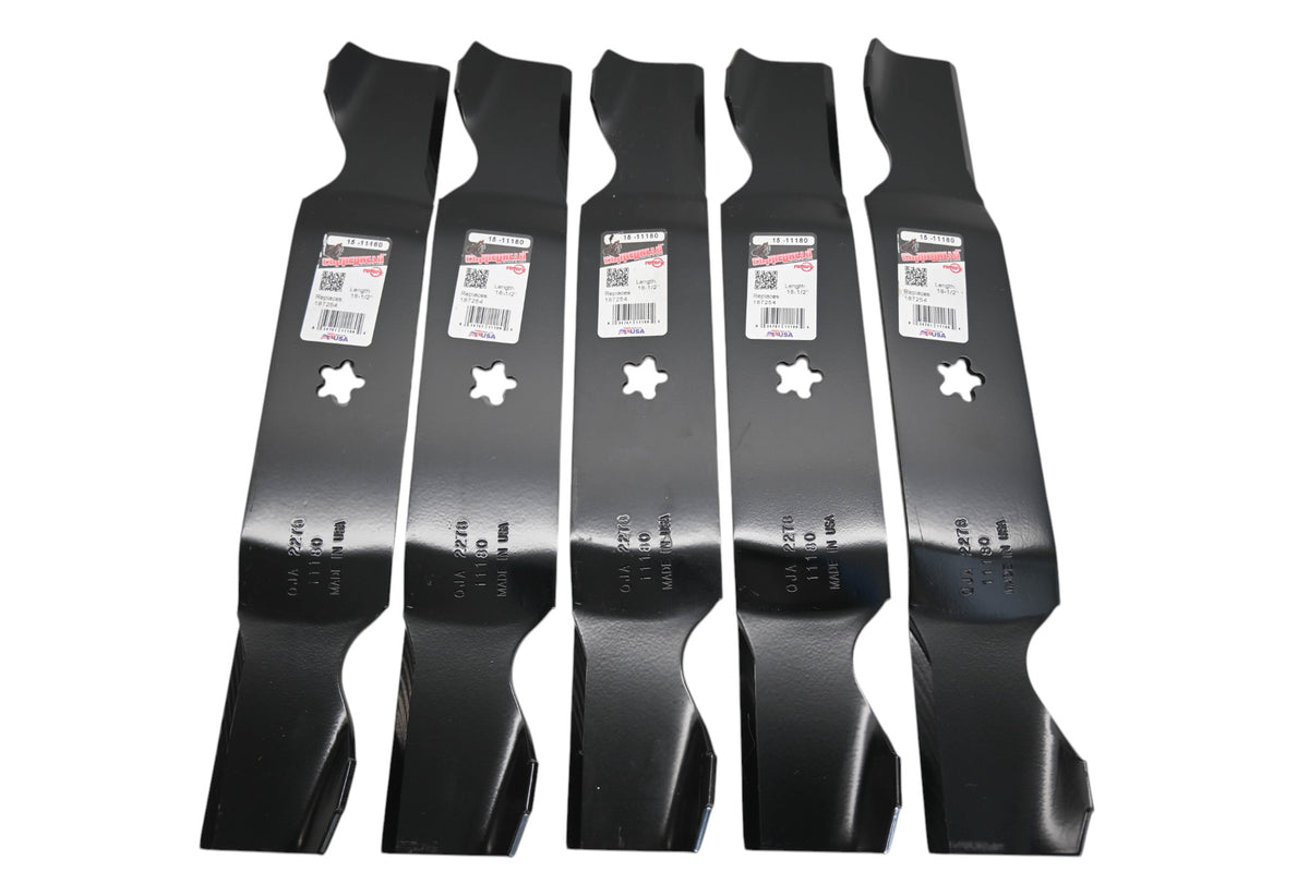 Rotary 15-11180, 187254, 532187256 18-1/2" x 3" Mower Blades Qty 5 NOS