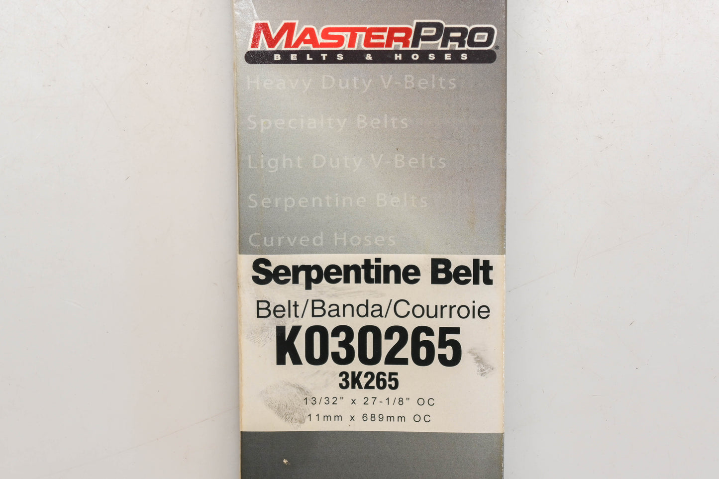 MasterPro K030265 Serpentine Belt NOS