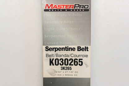 MasterPro K030265 Serpentine Belt NOS
