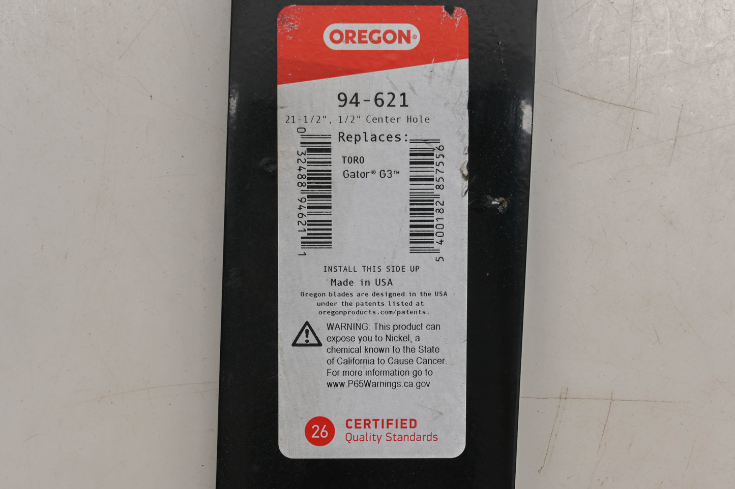 Oregon 94-621, 51-3177, 44-6250 21-1/2" x 2-1/2" x 1/2" Mower Blades Qty 3 NOS