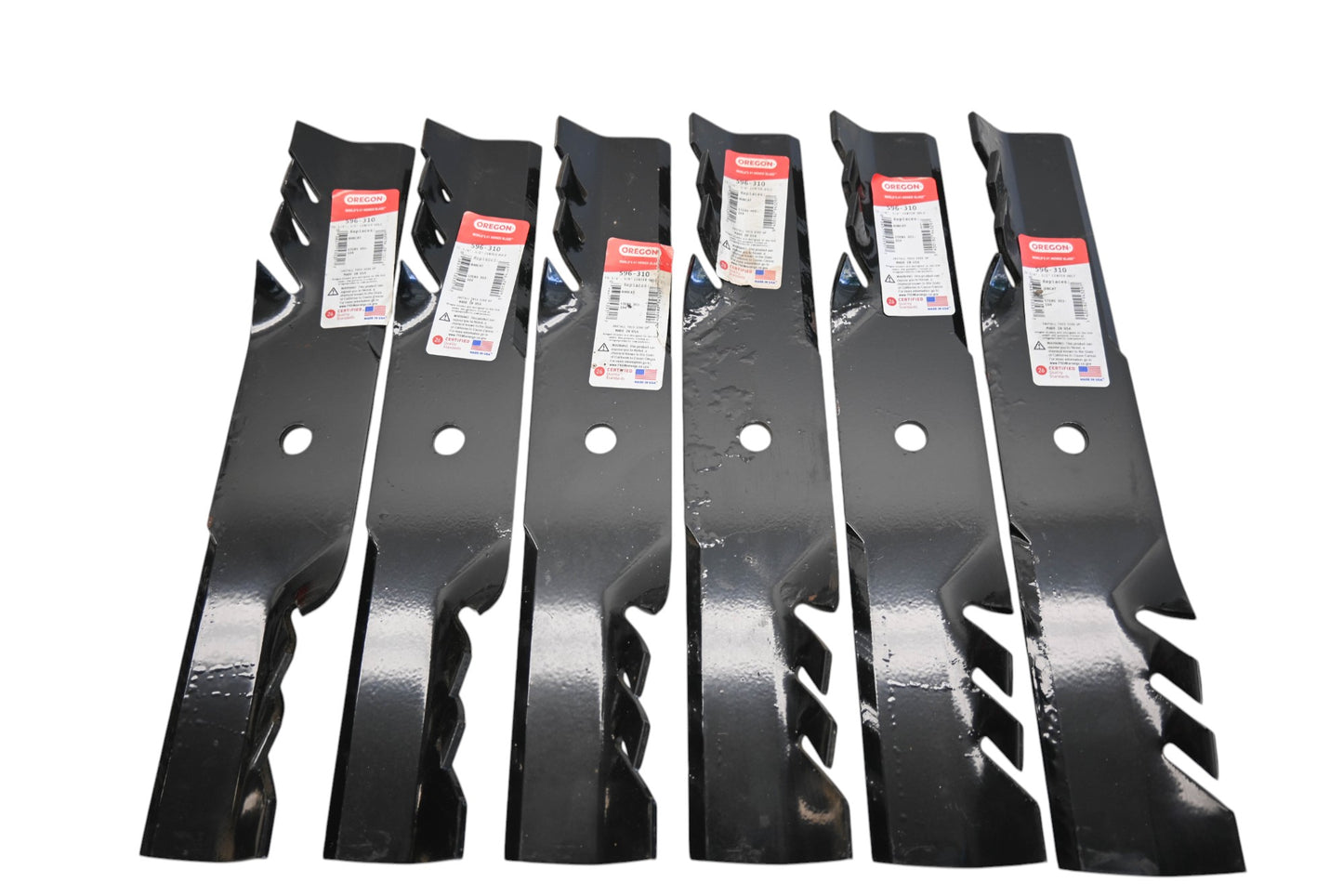 Oregon 596-310, 303-104 16-1/4" x 3" x 5/8" Mower Blades Qty 6 NOS