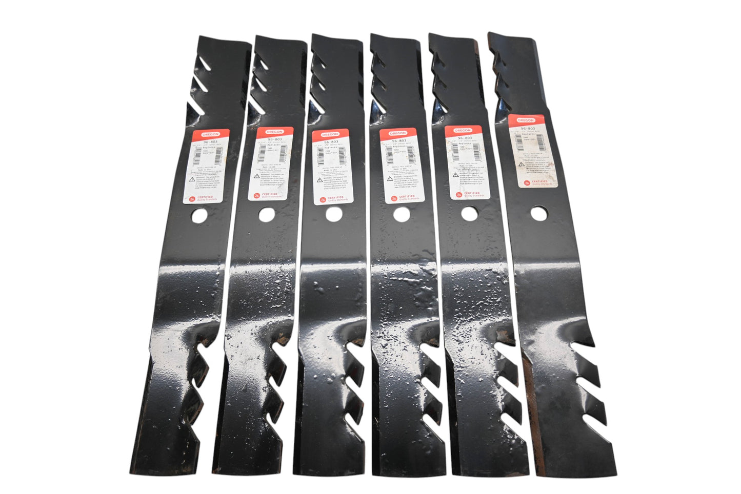 Oregon 96-803 18-3/4" x 2-1/2" x 5/8" Mower Blades Qty 6 NOS