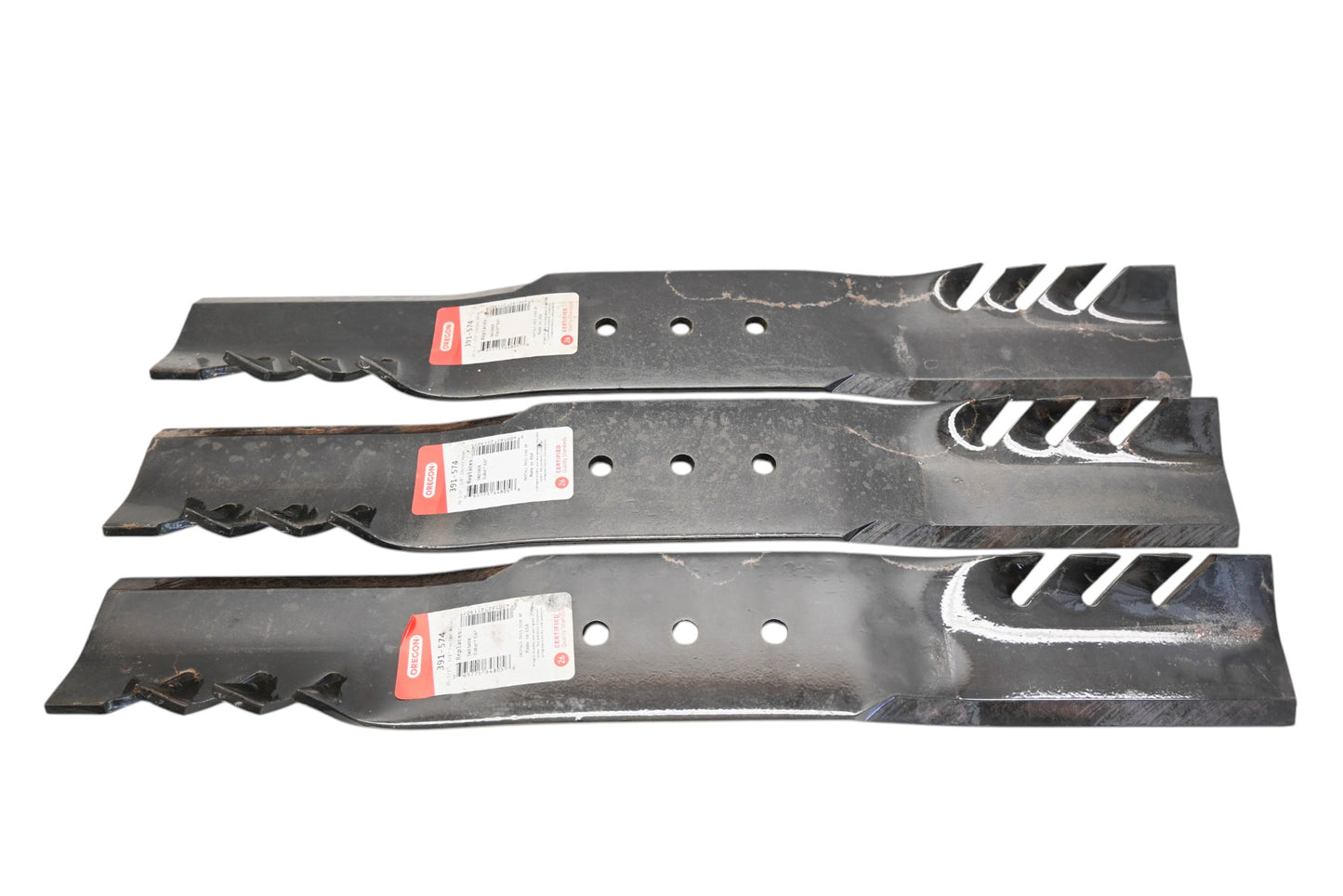 Oregon 391-574 20-1/2" x 3" x 3/8" Mower Blades Qty 3 NOS