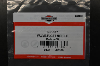 New OEM Briggs & Stratton 698537 Carburetor Float Valve Needle NOS