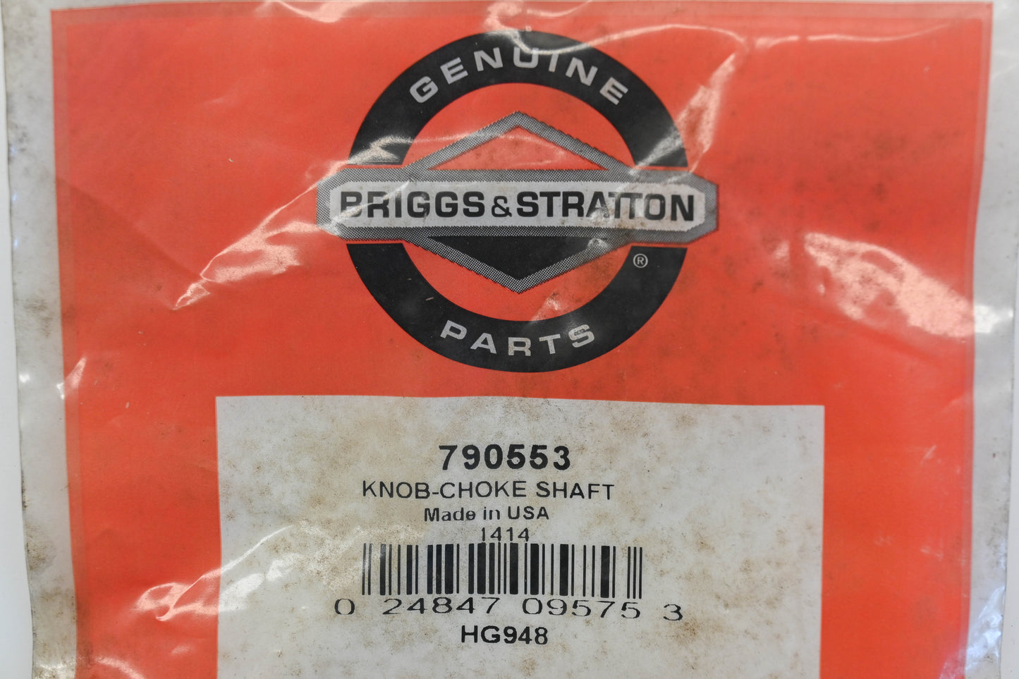 New OEM Briggs & Stratton 790553 Choke Shaft Knob NOS
