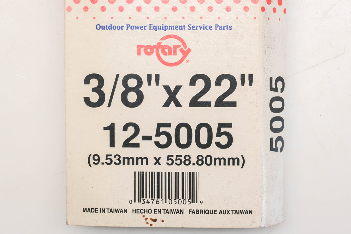 Rotary 12-5005, 3L-220 3/8" x 22" V-Belt NOS