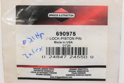 New OEM Briggs & Stratton 690975 Piston Lock Pin NOS
