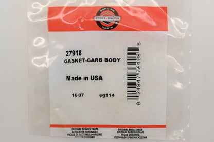New OEM Briggs & Stratton 27918 Carburetor Mounting Gasket NOS