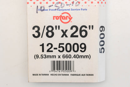 Rotary 12-5009, 3L-260 3/8" x 26" V-Belt NOS