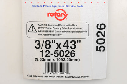 Rotary 12-5026, 3L-430 3/8" x 43" V-Belt NOS