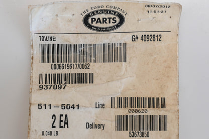 Toro 937097 Woodruff Keys Qty 2 NOS