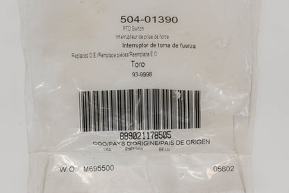 Toro 504-01390 PTO Switch NOS