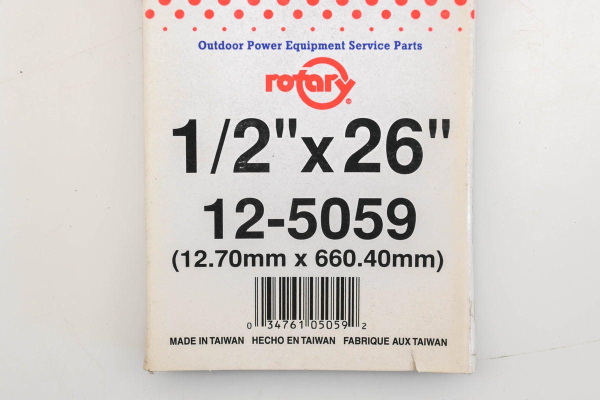 Rotary 12-5059, 4L-260 1/2" x 26" V-Belt NOS