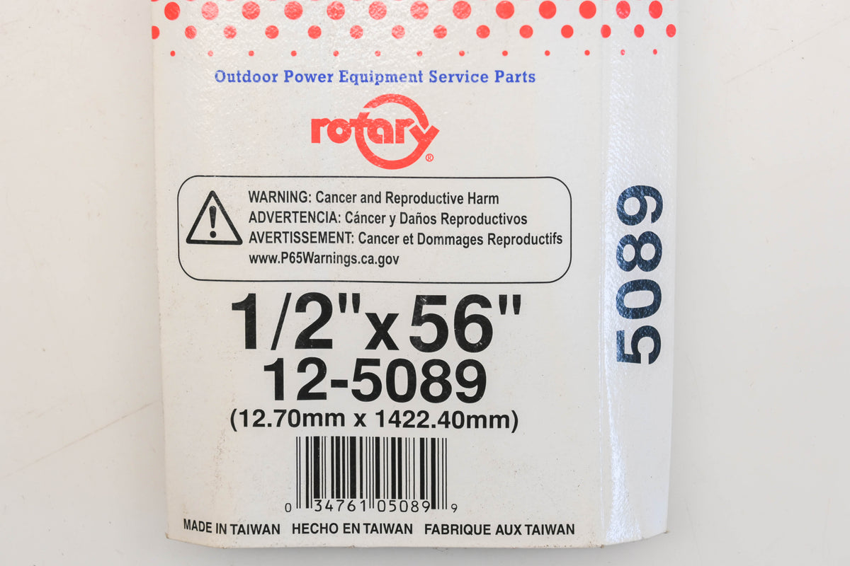 Rotary 12-5089, 4L-560 1/2" x 56" V-Belt NOS