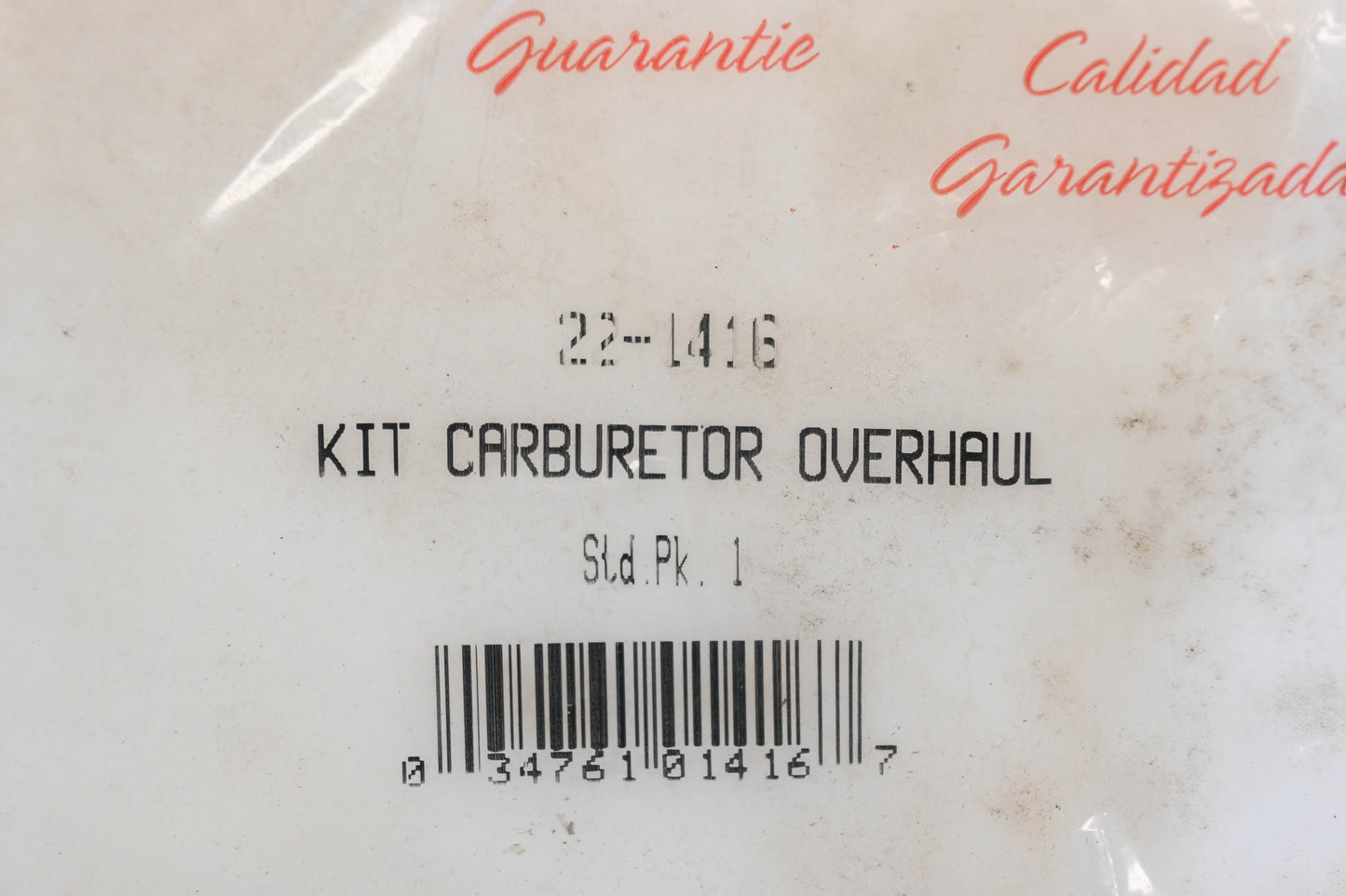 Rotary 22-1416 Carburetor Overhaul Kit NOS