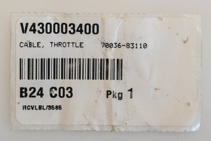 New OEM Echo V430003400, 430003400, 70036-83110 Throttle Cable NOS