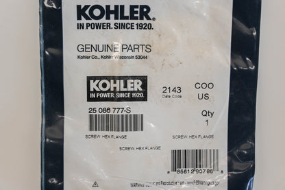 Kohler 25 086 777-S Hex Flange Screw NOS