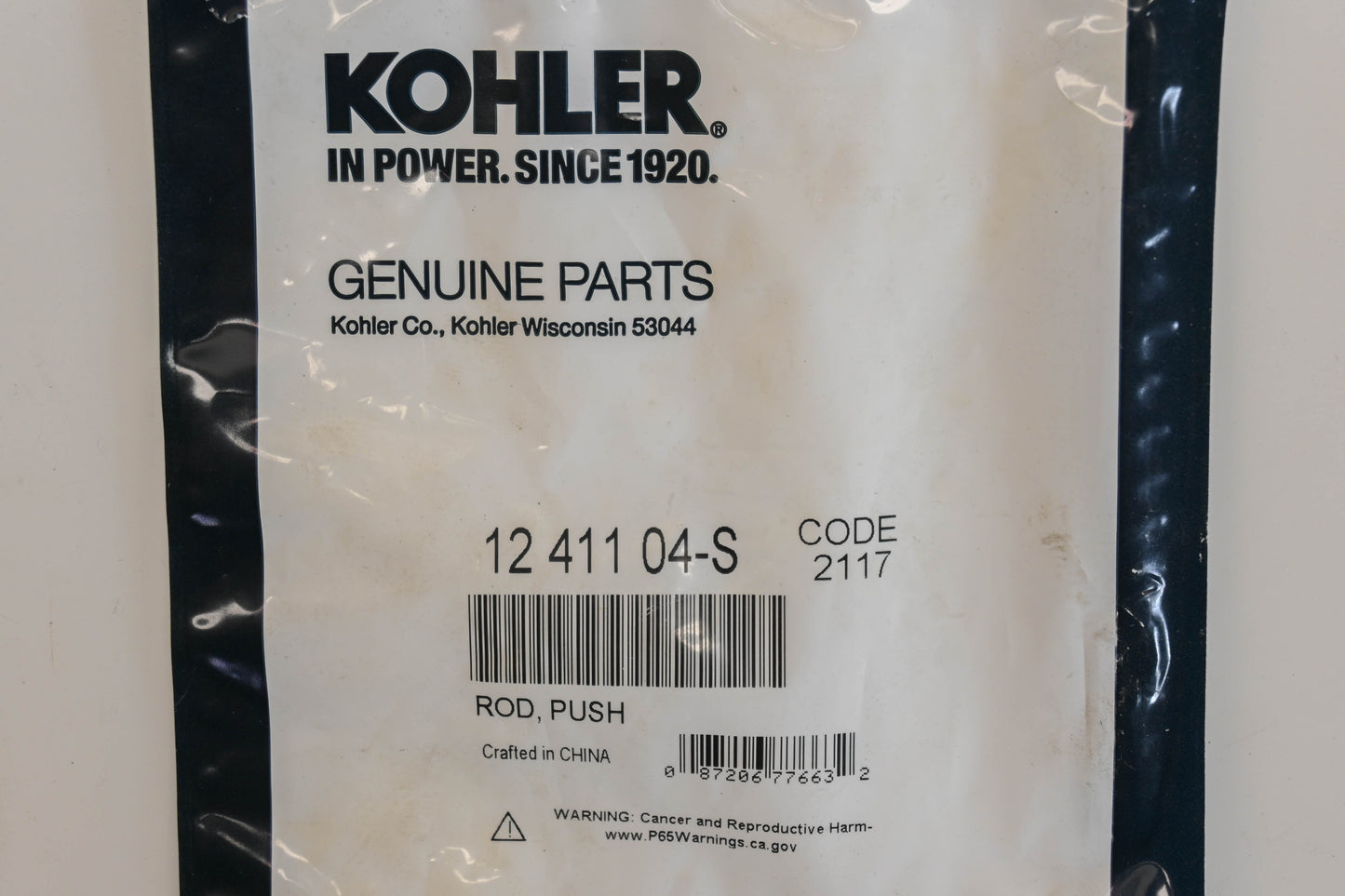 Kohler 12 411 04-S Push Rods Qty 2 NOS