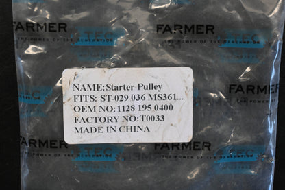 Farmer 1128-195-0400, T0033 Starter Pulley NOS