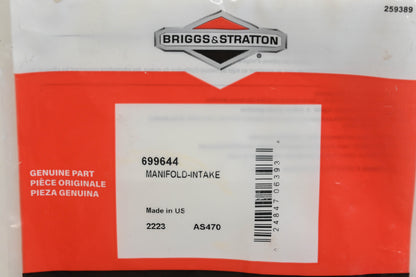 New OEM Briggs & Stratton 699644 Intake Manifold Kit NOS