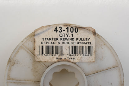 Oregon 43-100, 280439, 280117 Starter Pulley NOS