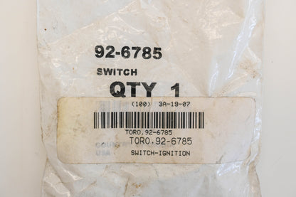 Toro 92-6785 Ignition Switch NOS