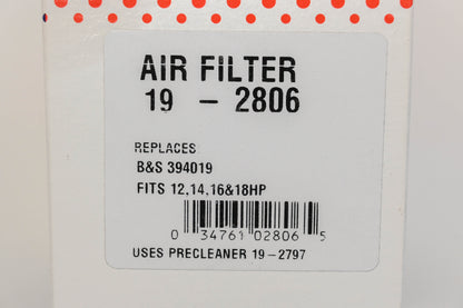 Rotary 19-2806, 394019 Air Filter NOS