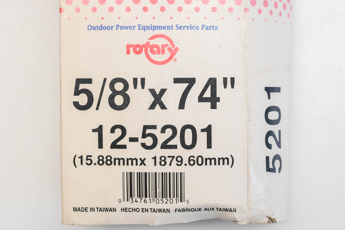 Rotary 12-5201, 5L-740 5/8" x 74" V-Belt NOS