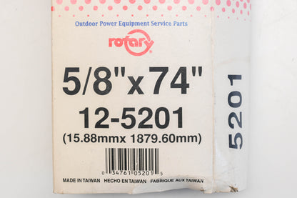 Rotary 12-5201, 5L-740 5/8" x 74" V-Belt NOS
