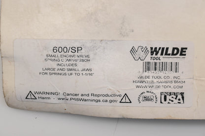 Wilde Tool Co. 600 Small Engine Valve Spring Compressor Kit NOS