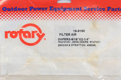 Rotary 19-9168, M147431, 498596 Air Filter NOS