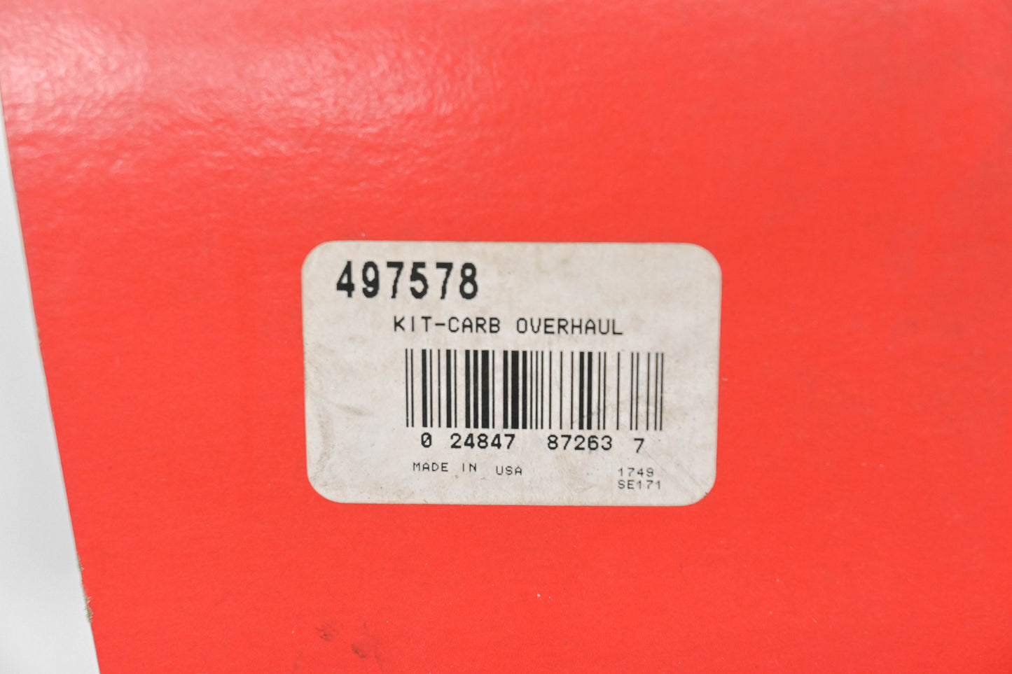 New OEM Briggs & Stratton 497578 Carburetor Overhaul Kit NOS